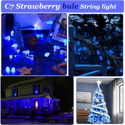 C7 Multicolor Garland Led String Lights 110V 220V E12 0.6W Waterproof Plastics Anti-Drop Festoon New Year's Brithday Light Chain