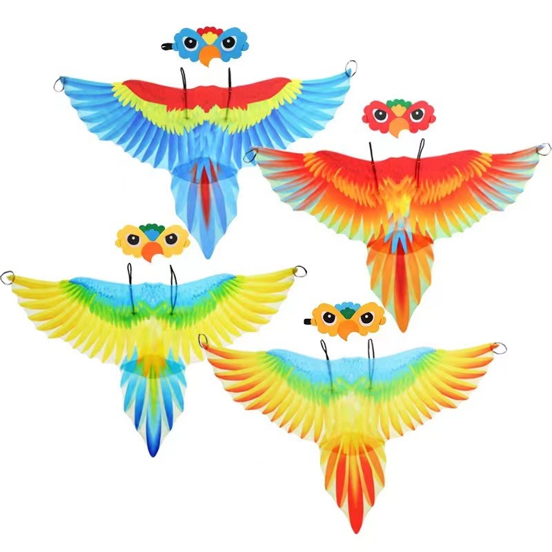Parrot Wings Cloak Costume Bird Cape Carnival Costume for Masquerade Halloween Carnival Performance Fancy Dress