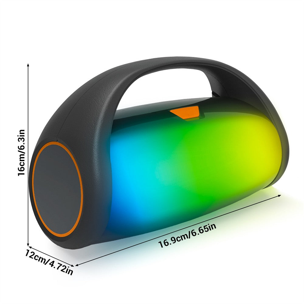 Alto-falante Bluetooth 1000W com Luz LED Alto-falantes Portáteis para Uso Externo Subwoofer Duplo de 3'' Caixa de Som Suporte