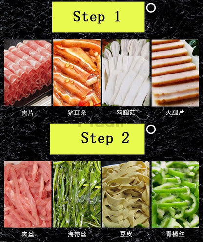 Máquina de Cortar Carne Elétrica Acessório Moedor de Carne Doméstico Cortador de Legumes Peixe Filé Fatiador Triturador Acessório