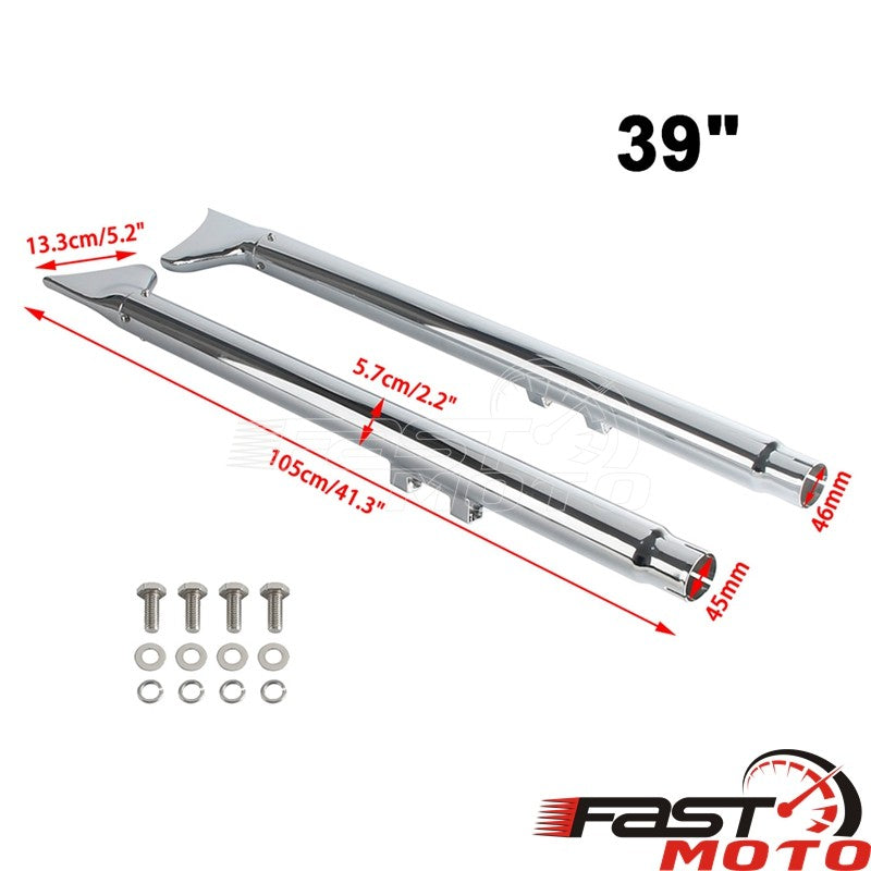 Motorcycle Fishtail Exhaust Muffler For Harley Softail Deluxe EFI FLSTNI Deuce FXSTDI Heritage Classic Engine Exhaust System