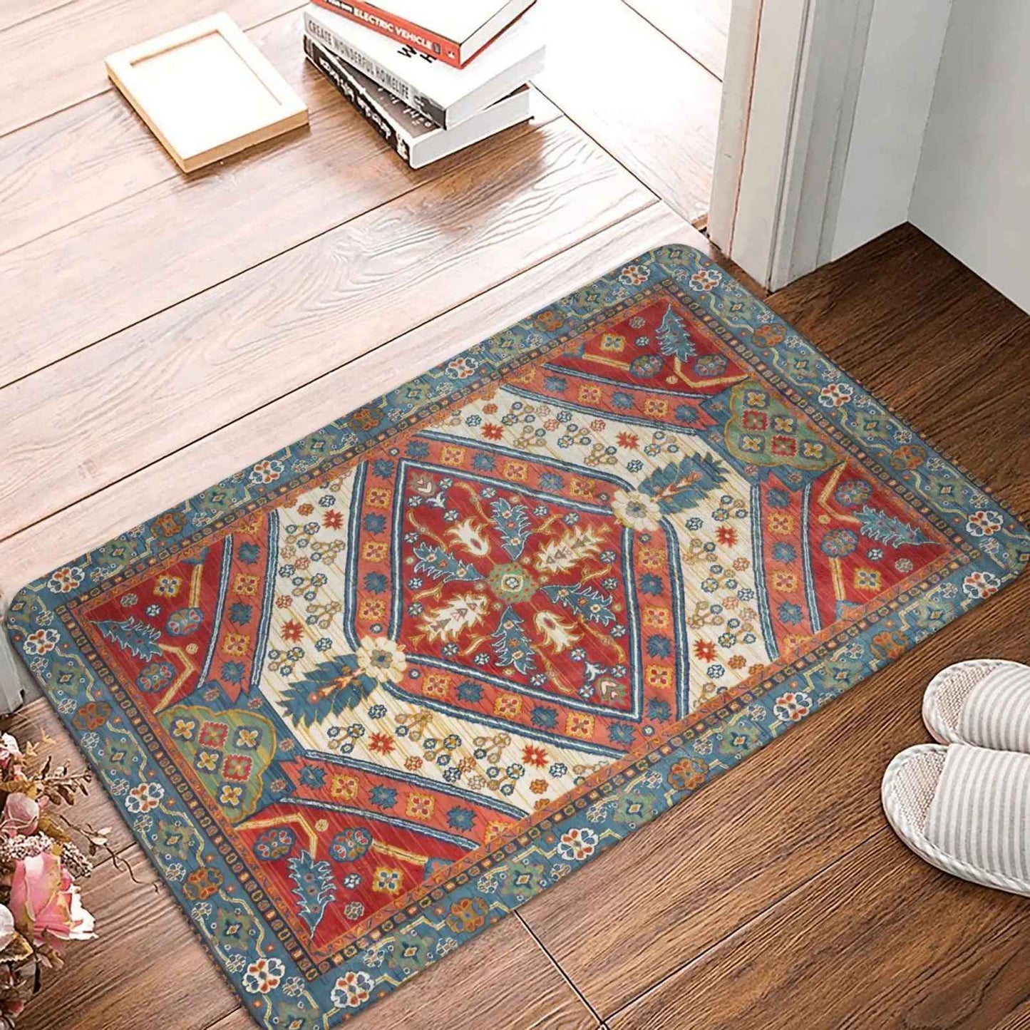 Moroccan Ethnic Decorative Bathroom Mats Small Rugs Soft Kitchen Mats Home Living Room Carpets Entrance Door Mats