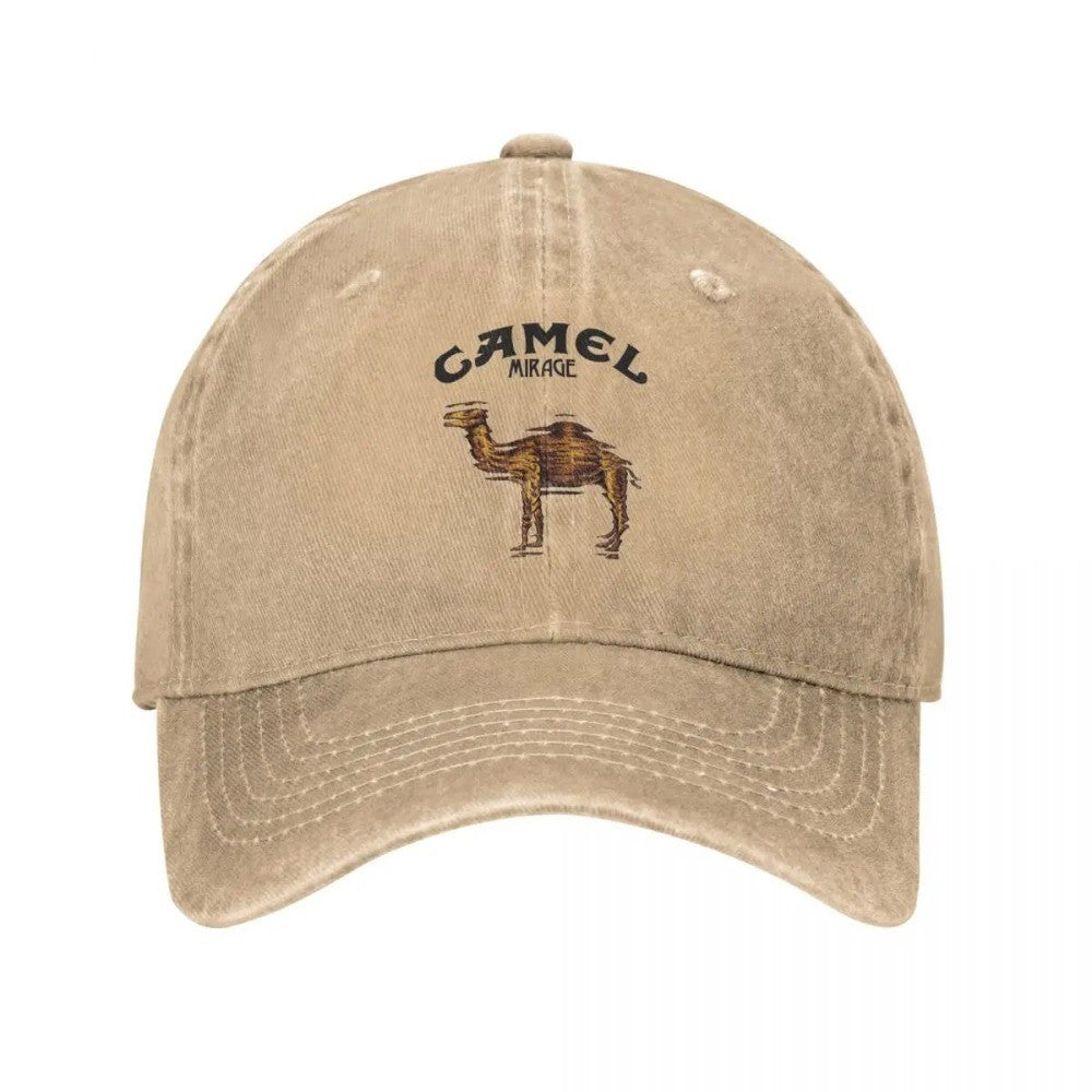 Camel Accessories Men Women Trucker Hat Animal Distressed Washed Caps Hat Vintage Outdoor Running Golf Adjustable Fit Headwear