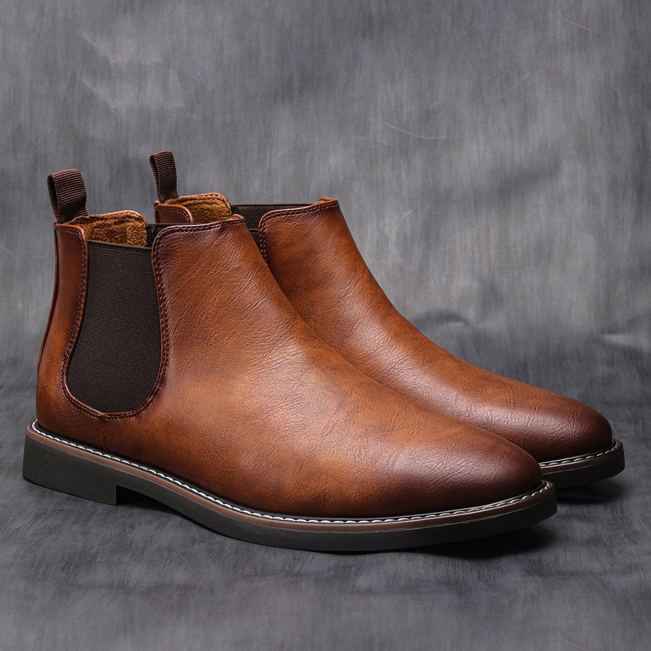 40~46 Botas Masculinas Chelsea Boots Marca Retrô Confortável Moda Masculina
