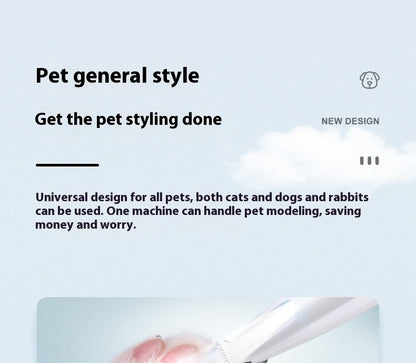 Aparador de Patas de Cachorro Atualizado com Luz LED Aparador de Pelos Portátil Impermeável para Animais de Estimação com Visor Máquina de Tosa para Cães Lâmina Alargada de 18mm