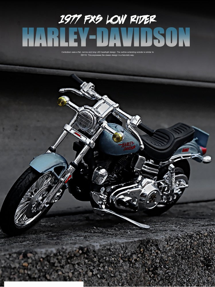Maisto 1:18 Harley 1977 FXS Low Rider Liga de Motocicleta Modelo Diecast Metal Brinquedo Motocicleta Modelo Simulação Coleção Presente Infantil