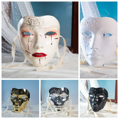 Novelty Masquerade Mask Male Beautiful Party Supplies Ancient Style Face Mask Hanfu Costume Accessories Anime Cosplay Props Show