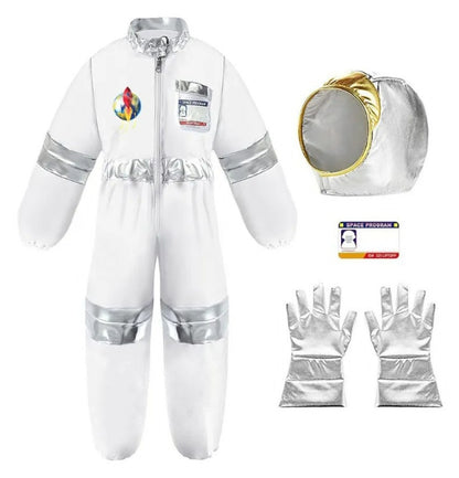 Cosplay Costume Pink Astronaut Height100-150 Pop Space-Themed Dress-Up Outfits Space Explorer Role-Play Jumpsuit Park Performanc