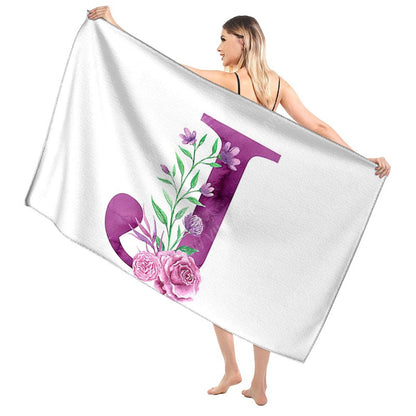 Toalha de banho para adultos, toalha de sauna, toalha de praia grande, toalha de academia, toalha de hotel grande, toalha de banho para mulher, microfibra de secagem rápida, letra simples.