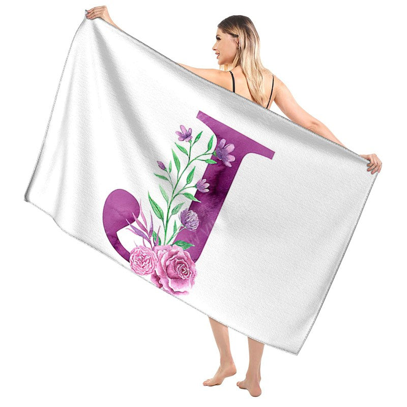 Toalha de banho para adultos, toalha de sauna, toalha de praia grande, toalha de academia, toalha de hotel grande, toalha de banho para mulher, microfibra de secagem rápida, letra simples.