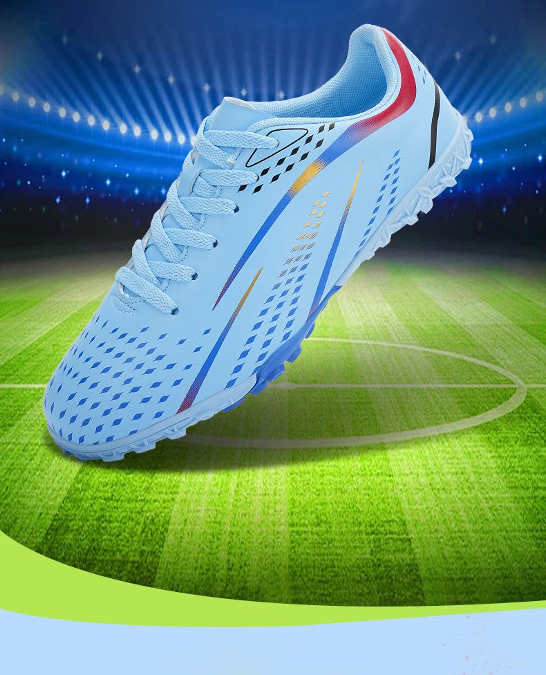 Men Indoor Football Field Boots Fast Non-Slip Football Shoes Training TF Soccer Shoes Society Cleats Sneaker Professional Unisex