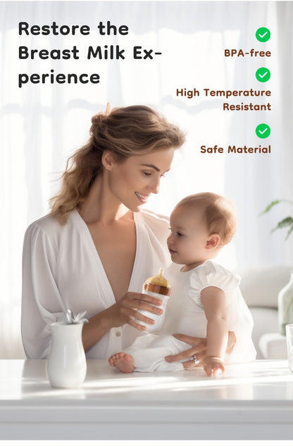 MAMIJOY  High boron silicon Glass milk bottle Wide caliber Newborn babies 0 to 6 months Glass milk bottle Anti-Colic BPA Free