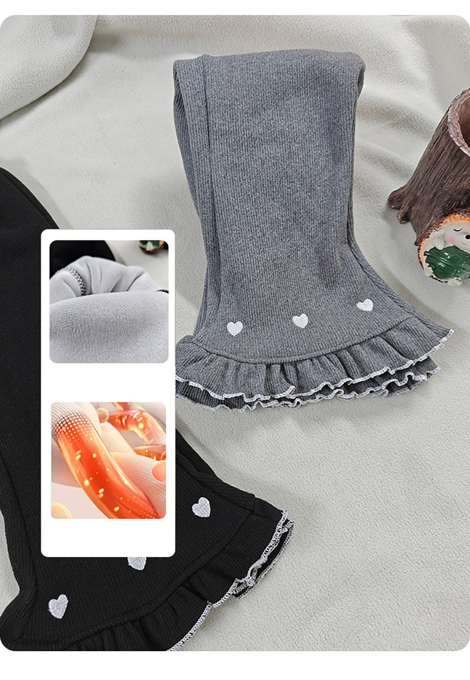 Girls Fleece Lined Flare Leggings Children Winter Warm Kids Pants Slim Fit Thermal Trousers Korean Fashion Outerwear Clothes