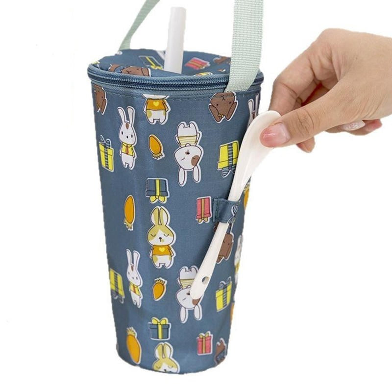 Baby Milk Bottle Insulation Bags Cartoon Portable Waterproof Feeding Bottle Thermal Bag Milk Warmer Cooler Stroller Hang Bags