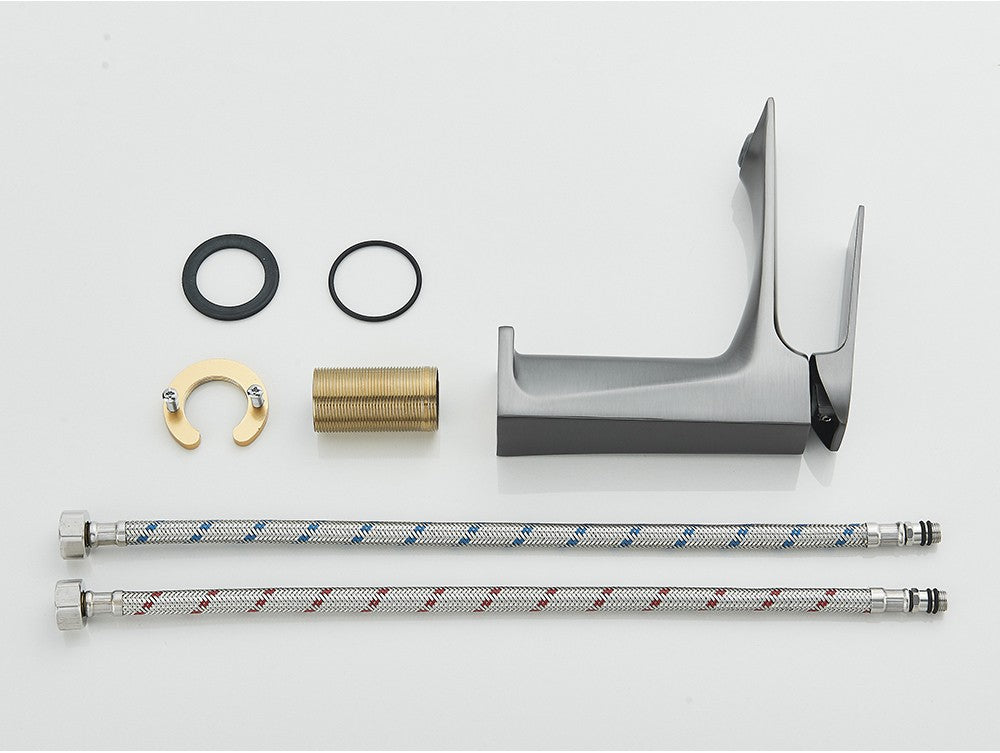 Black Bathroom Faucet Deck Mounted Bathroom Sink Mixer Tap Single Lever Basin Sink Mixer Faucets Chrome/White/Grey/Brushed Gold