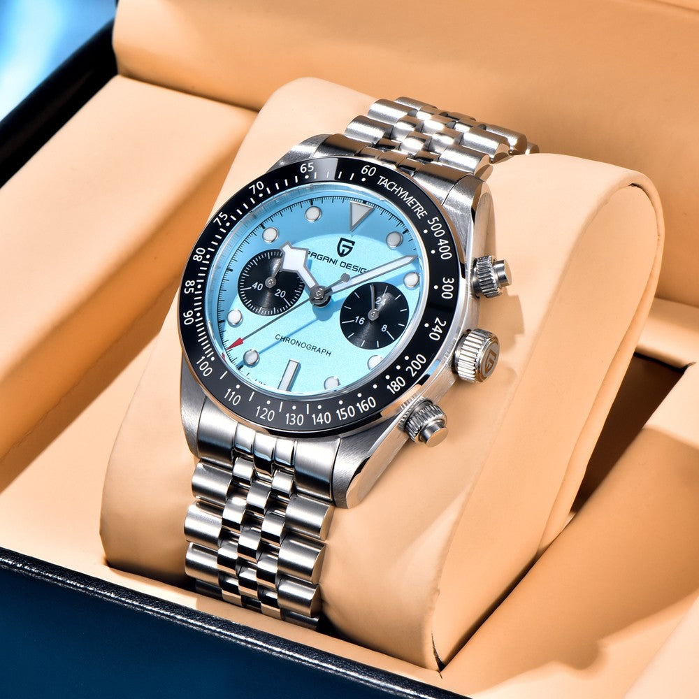 2025 New PAGANI DESIGN Panda Mens Watches Quartz Chronograph Watch For Men Gifts Man AR Sapphire Mirror Ceramic Bezel Waterproof