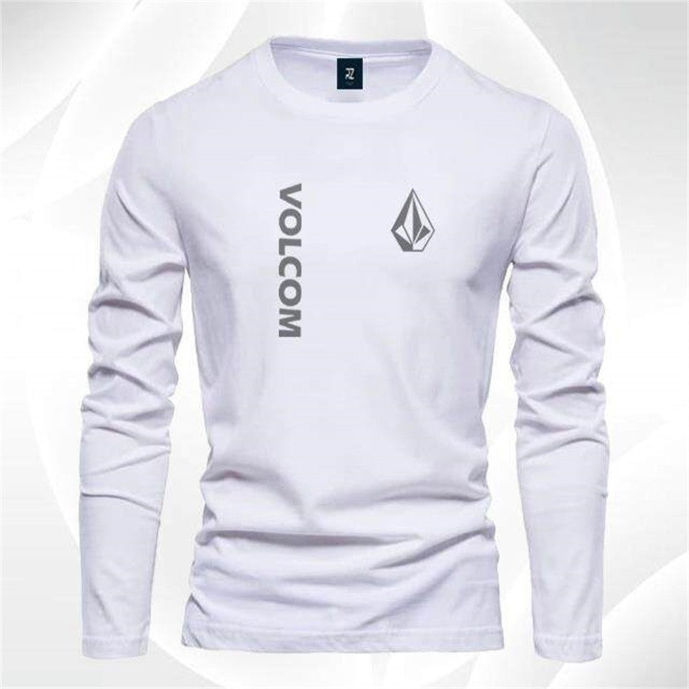 Autumn men's Long sleeved T-shirt graphic t shirts Cotton Comfortable Tops Solid color versatile men's clothing t shirt for man