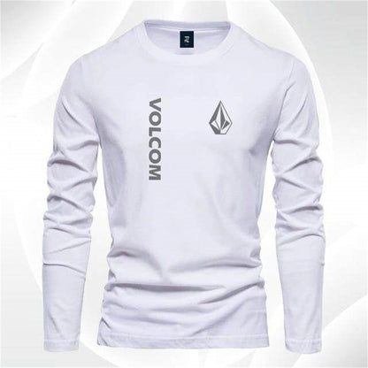 Autumn men's Long sleeved T-shirt graphic t shirts Cotton Comfortable Tops Solid color versatile men's clothing t shirt for man