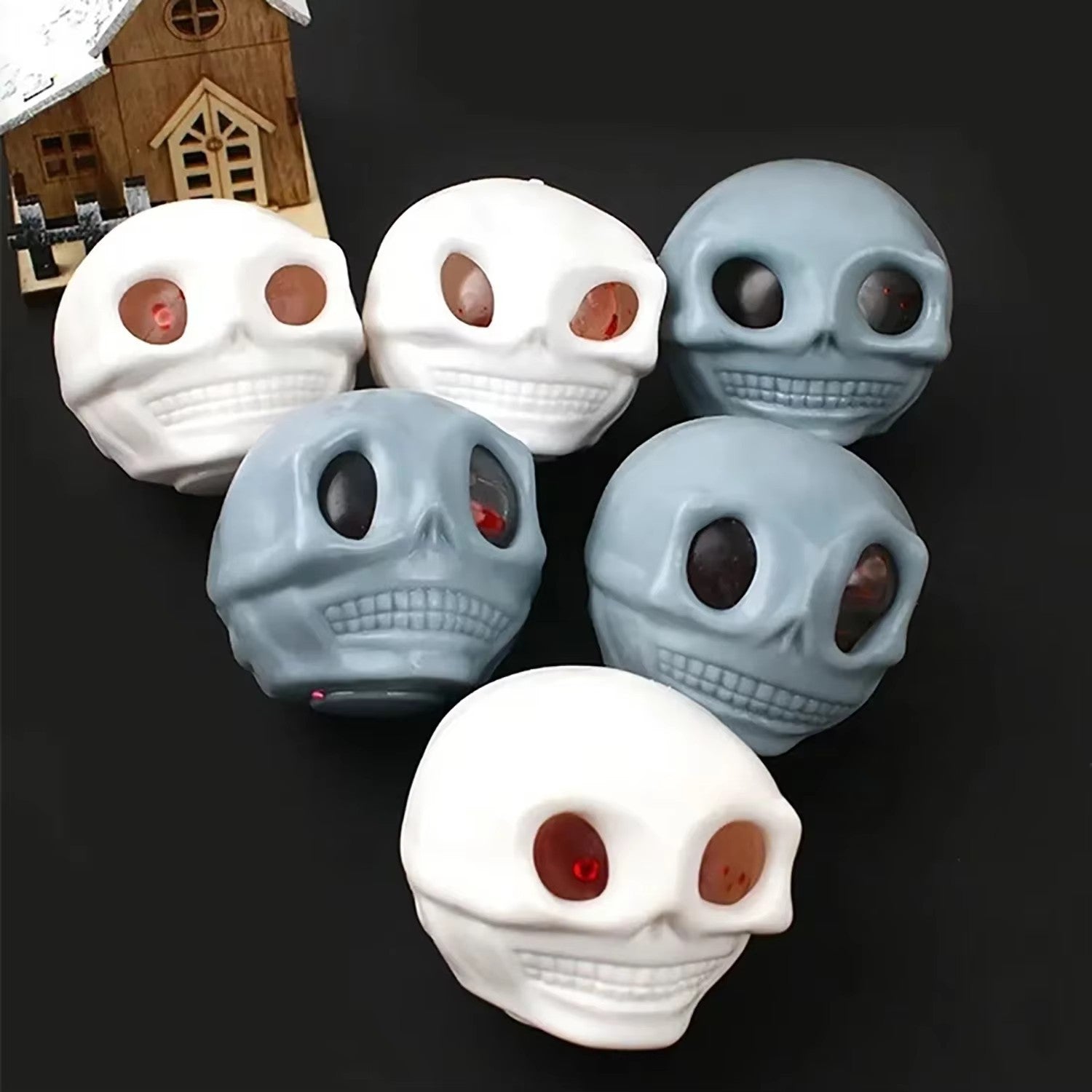 Halloween Horror Eyeball Squishy Toys - Soft Plastic Stress Balls, Novelty Fidget Gadgets, Perfect Party Favors, Gag Gifts