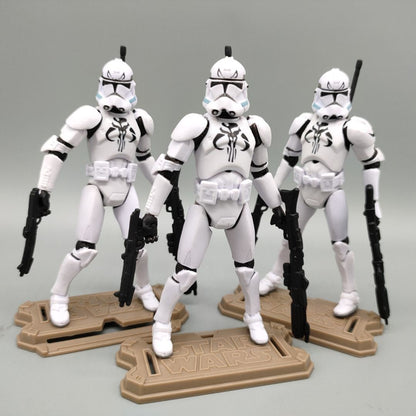 Lote de 3 Bonecos Soltos Star Wars Elite Force 501st 442nd Shadow Utapau Gree Shock Battalion Trooper 3.75" Coleção