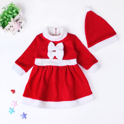 Christmas Baby Santa Claus Cosplay Costume Baby Boys Girls 3/4 Sleeve Clothes Toddler Kids Dress Children Clothing for 1-8 Years