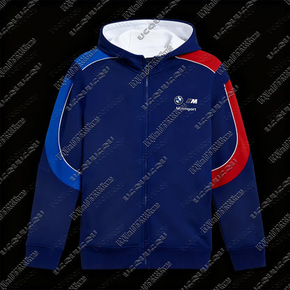 BMW M Motorsport MT7 New Zipper Hoodies Autumn Winter BMW Motorcycle Zip Up Sweat Jacket BMW Casual Coat Men Women Zipper Coats