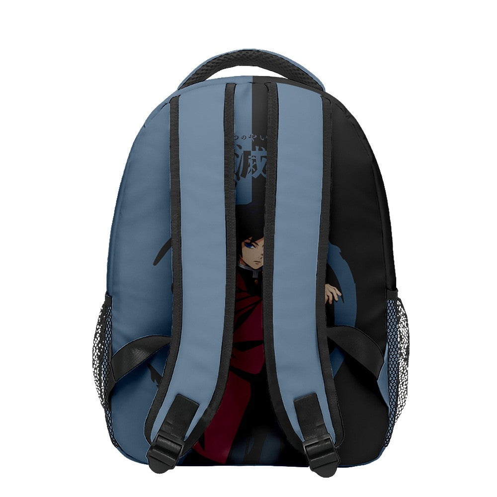 Anime Demon Slayer Tanjiro Nezuko 3D Printed Backpack for College Students Large School Bag 15 Inch Laptop Bag Middle School