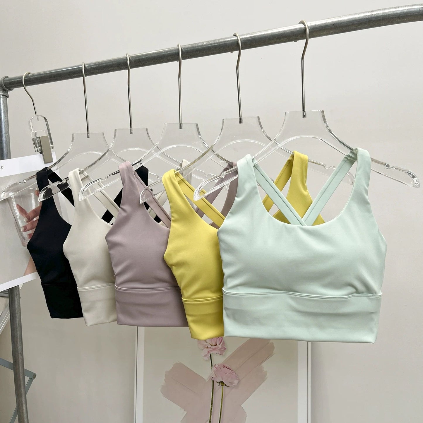 Shockproof High-Intensity Exercise Fitness Bra All-In-One Cup Running Gathered Yoga Beauty Back Breathable Sports Bra for Women