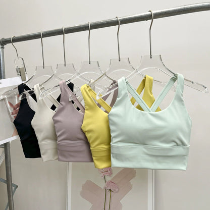 Shockproof High-Intensity Exercise Fitness Bra All-In-One Cup Running Gathered Yoga Beauty Back Breathable Sports Bra for Women