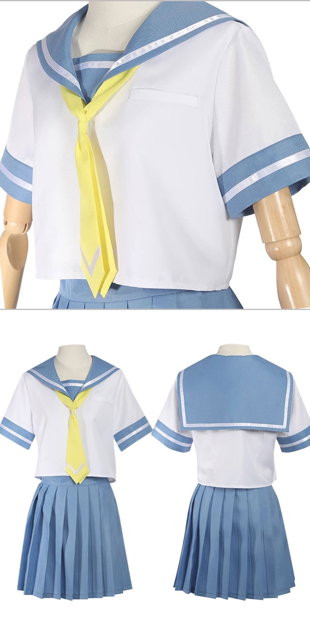 Anime Higurashi When The Crying Cosplay Costume Ryugu Rena Daily Sailor Clothes Halloween Carnival Party Suit