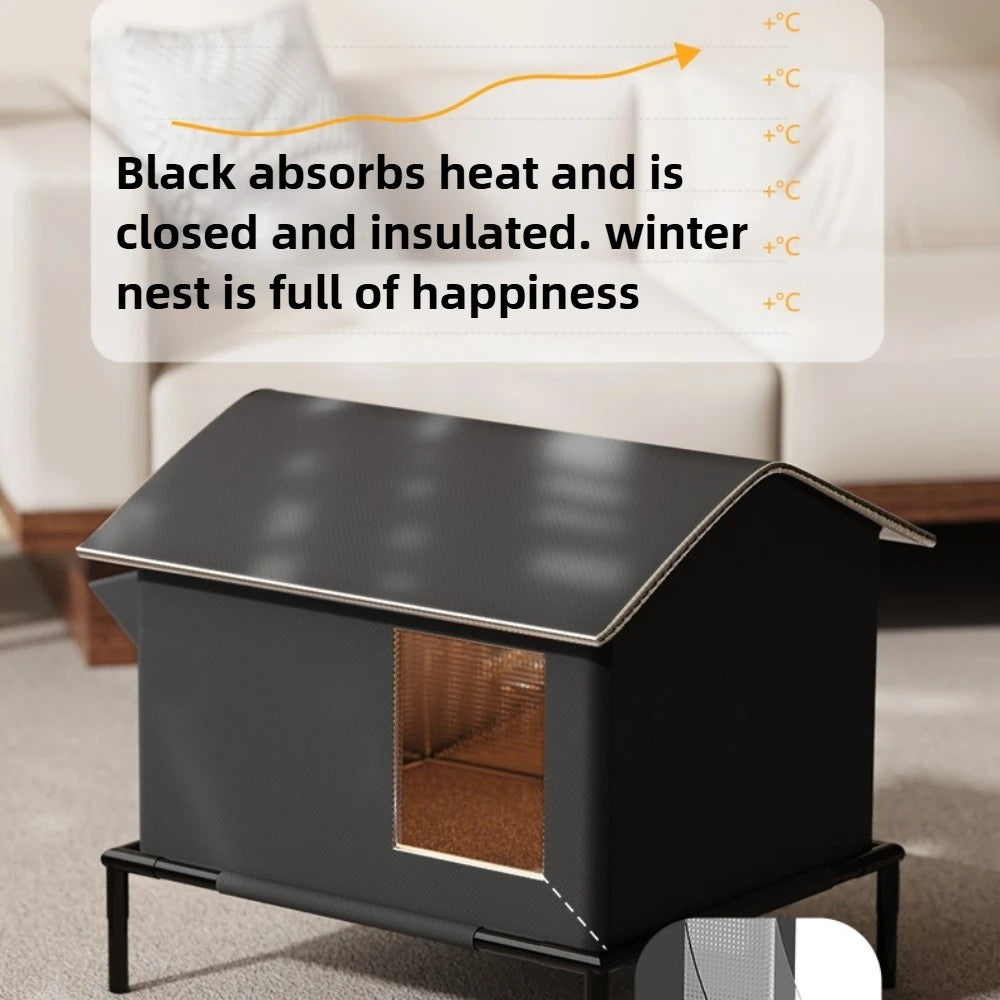 Winter Warm Cat Bed Outdoor All Season Durable Heat Retention Pet House for Cats Dogs Amazon Best Seller