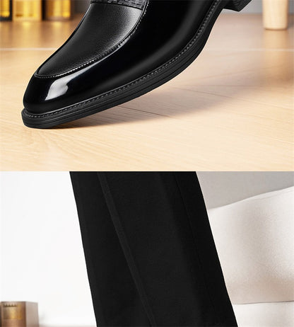 Business Formal Leather Shoes for Men Solid Color Fashion Casual Loafers Male Spring Autumn New Designer Dress Shoes Man