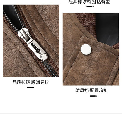 Leather Jacket Men Suede Coats Spring Windbreaker Oversized 6XL 7XL 8XL Plus Size Street Moto Autumn Brand Waterproof Softshell