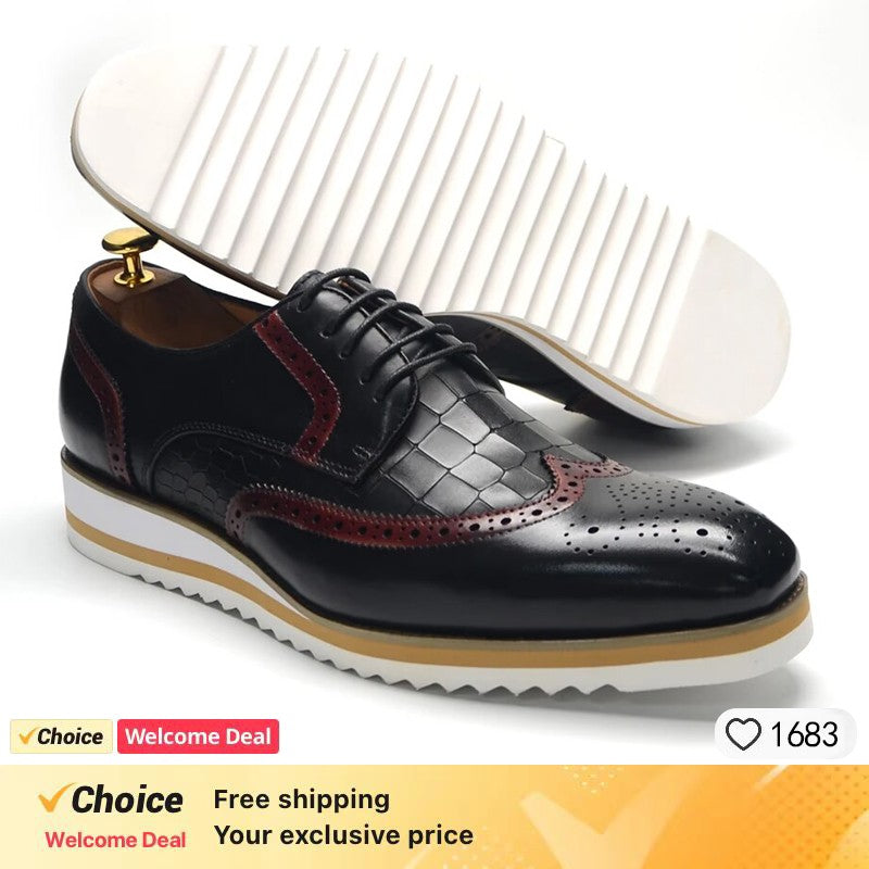 Handmade men shoes luxury brand high quality Genuine Leather dress shoes Man Fashion Formal Office Oxford Male Footwear Social