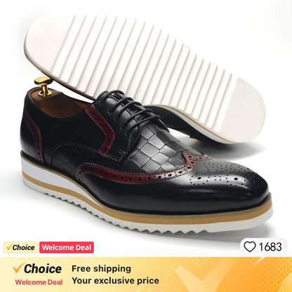 Handmade men shoes luxury brand high quality Genuine Leather dress shoes Man Fashion Formal Office Oxford Male Footwear Social
