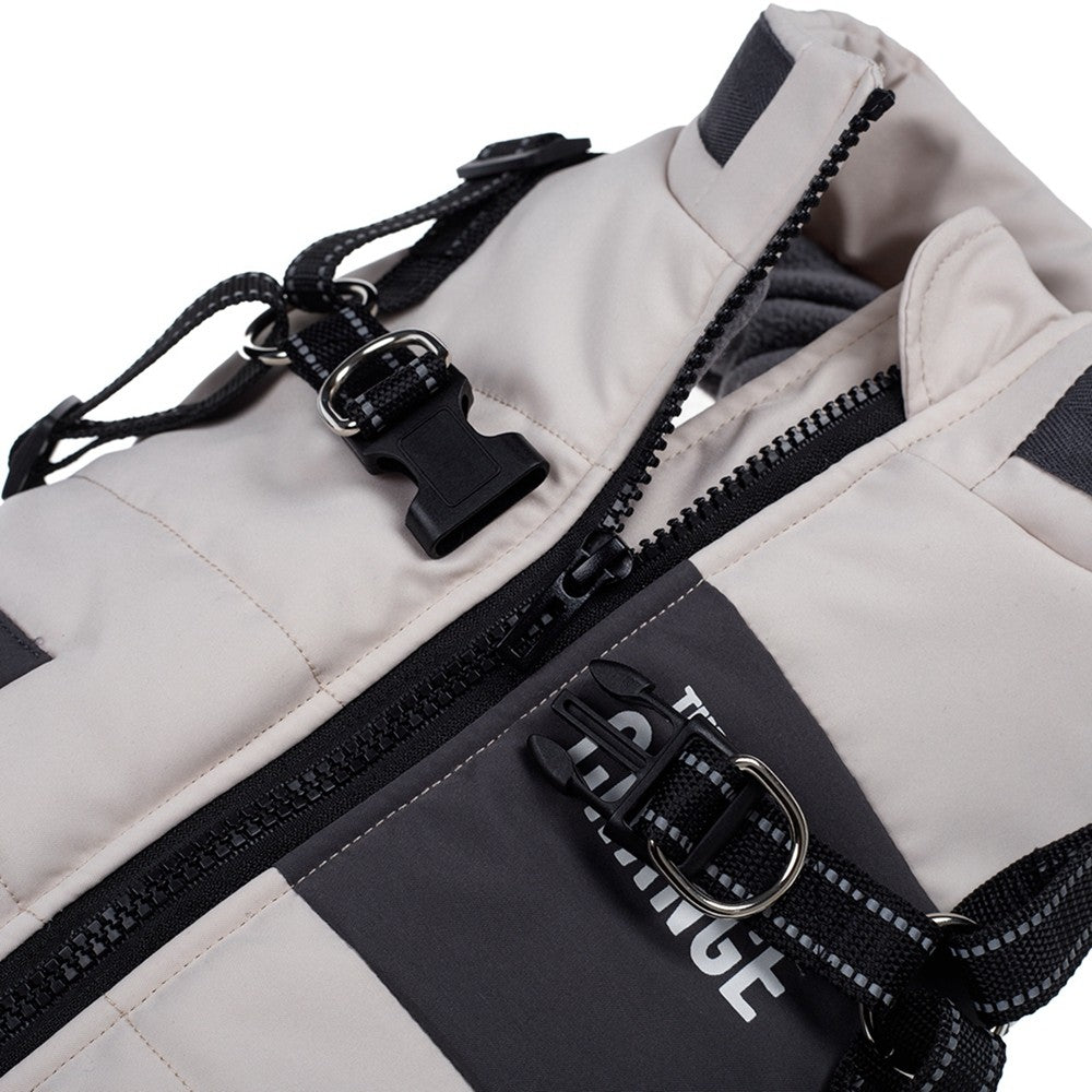 Casaco Quebra-Vento para Cães com Colete e Dois Anéis em D Jaqueta para Cães Casaco com Capuz Quente Roupa Quente para Cães