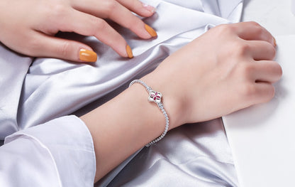 ORSA JEWELS Authentic 925 Sterling Silver Tennis Chain Bracelet Moulding Process Hanmade High-end Hand Chain for Man Woman SB128