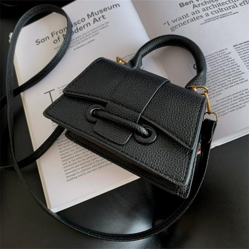 Fashion Solid Color Small Tote Crossbody Bag, Stylish Mini Handbag Mobile Phone Coin Purse, Adjustable Strap, Magnetic Closure,