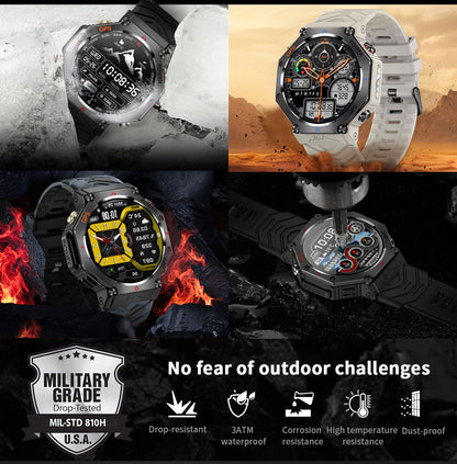 2025 Novo Smartwatch T-Rex 3 Ultra GPS Masculino 10ATM IP68 À Prova D'água GNSS de Banda Dupla Integrado Bússola Smartwatch Esportivo Militar