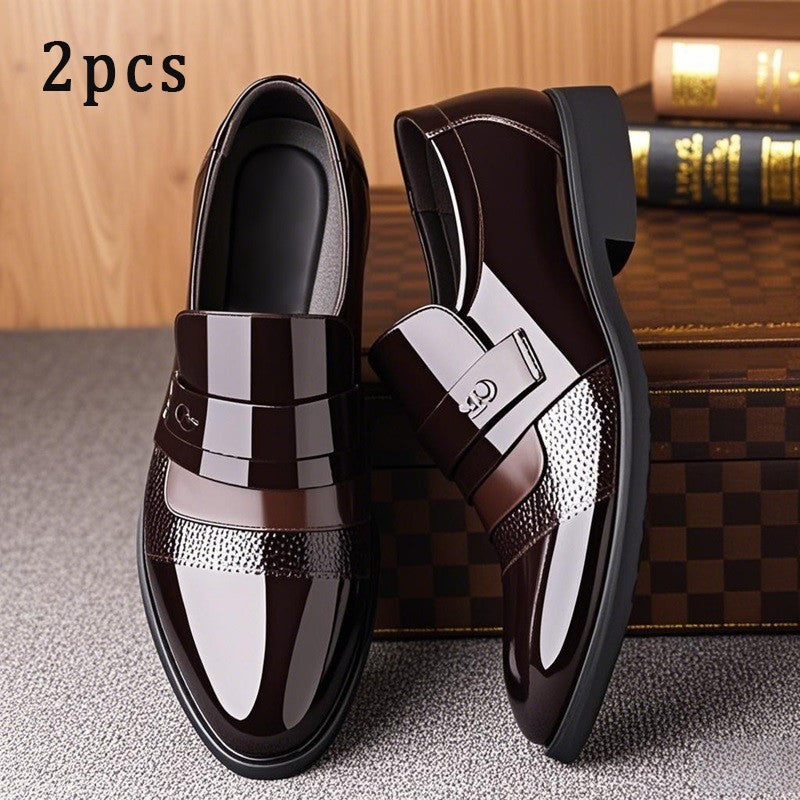 Leather Shoes for Men Wedding Formal Oxfords Business Casual Office Work Shoes for Men Classic Luxury Pointy Men's Dress Shoes