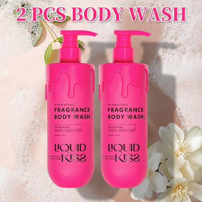 LIQUID KISS Body Wash for Women Oat Etract Moisturizing Shower Deep Moisture WHIRLWIND Fragrance Body Bath Shower Gels 473 Ml