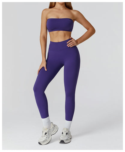 Yoga Clothes Set 2PCS Gym Sportswear Women Sports Bra High Waist Leggings Fitness Suit Running Workout Tracksuit Athletic Wear