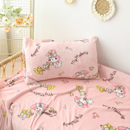Sanrio Cute My Melody Warm Blanket Lovely Cartoon Printed Blanket For Office Dormitory Comfortable Nap Blanket Kawaii Sheet Girl