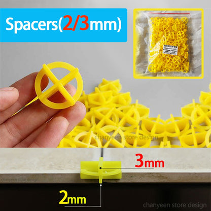 Clips Niveladores de Piso e Parede para Revestimento de Porcelanato e Cerâmica Kit de Espaçadores Niveladores para Assentamento de Ladrilhos Ferramentas para Construção de Paredes