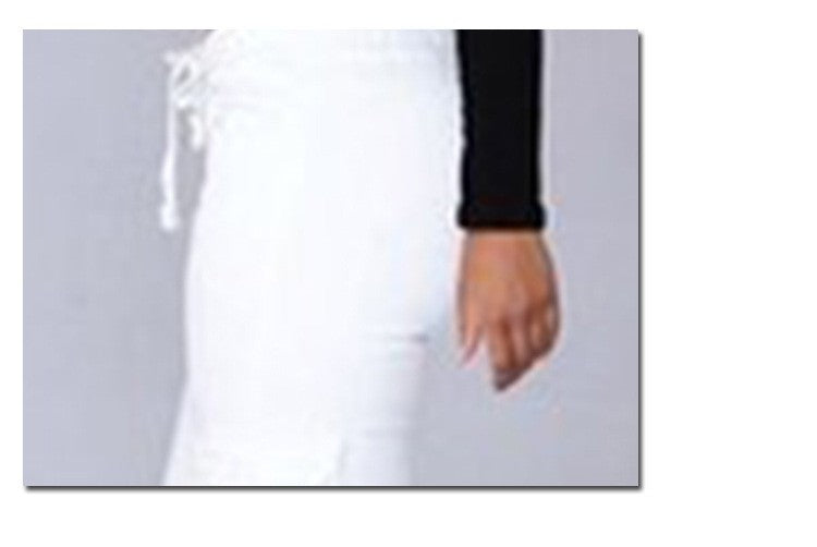 Women Slim Fit Pencil Pants Multi Pocket Drawstring Tie Waist Casual Trousers with Belt