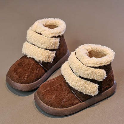 Thick Warm Plush Boots For Children 2025 New Designers Teenager Kid's Padded Boots Outdoor Hiking Boy's Girl's Snow Boots