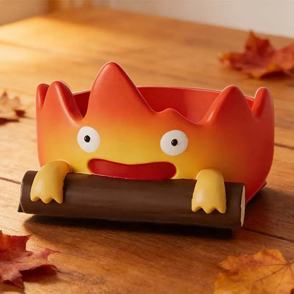 Creative Anime Fire Person Resin Tray - Key Holder Storage Organizer | Perfect Christmas Halloween Gift for Indoor Outdoor Decor