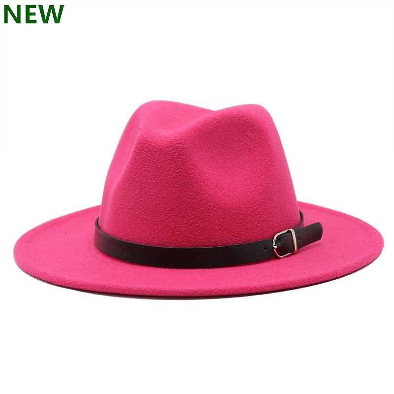 free shipping 2022 new Fashion men fedoras women's fashion jazz hat summer spring black woolen blend cap outdoor casual hat X XL