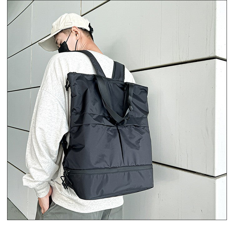 Mochila Feminina e Masculina Grande Capacidade Unissex Mochilas Nylon Impermeável Bolsa Esportiva Bolsas Escolares Tendência Portátil Lazer Viagem Bolsa de Mão
