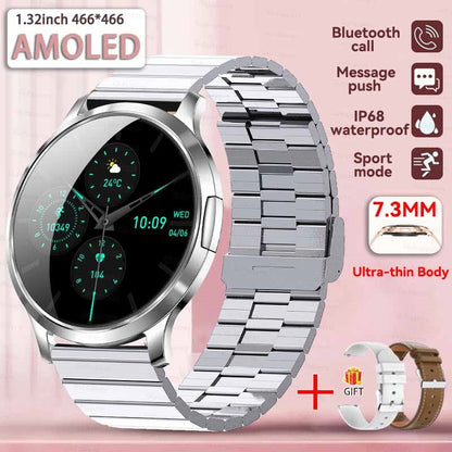 2026New Ultra Slim 1.32" HD AMOLED SmartWatch Women's Screen Always Display Time Heart Rate Calls HD High-end Fashion Smartwatch